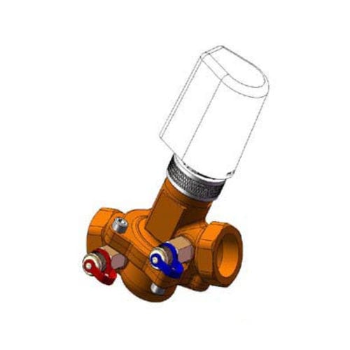 Valvola indipendente dalla pressione - PICV series - TECOFI - a membrana / con attuatore elettrico / di controllo