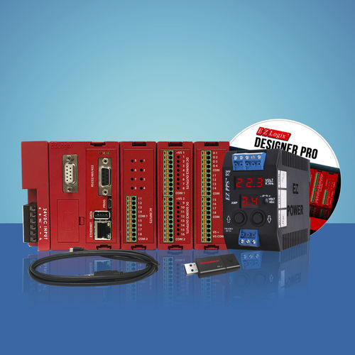 PLC compatto - EZRack Starter Kit - UTICOR Automation GmbH - su guida DIN / con schede I/O espandibili / RS232