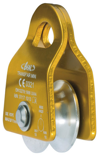 Puleggia di sollevamento a ruota libera - max. ø 11 mm | TRANSF'AIR MINI - Beal Pro - per cavo / in acciaio inossidabile