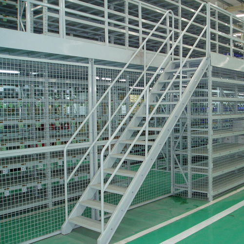 Soppalco industriale con scaffalature - ISO9001,ISO14001 - Nanjing fuyuan technology co.,ltd - su misura / con corrimano / con scala