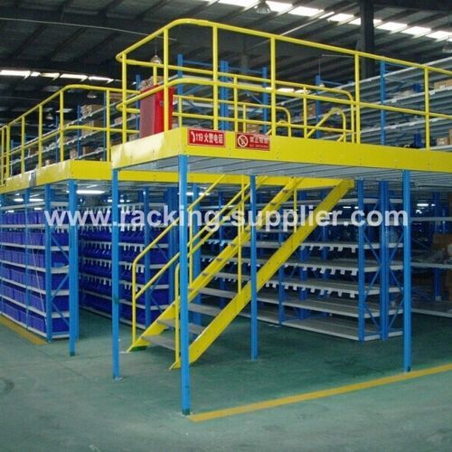 Soppalco industriale con scaffalature - ISO9001,ISO14001,CE - Nanjing fuyuan technology co.,ltd - multilivello / su misura / con corrimano