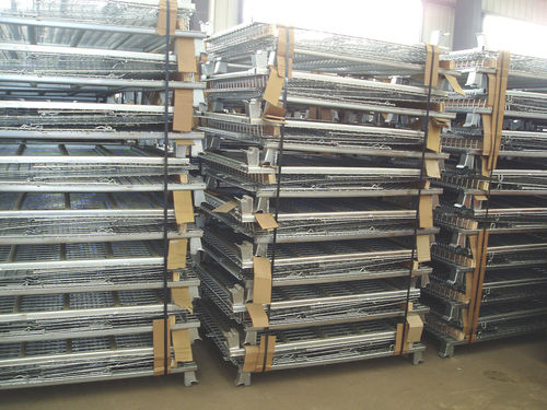 Cassa-pallet in acciaio - UN-MC0807 - Nanjing fuyuan technology co.,ltd - in filo metallico / per movimentazione / pieghevole