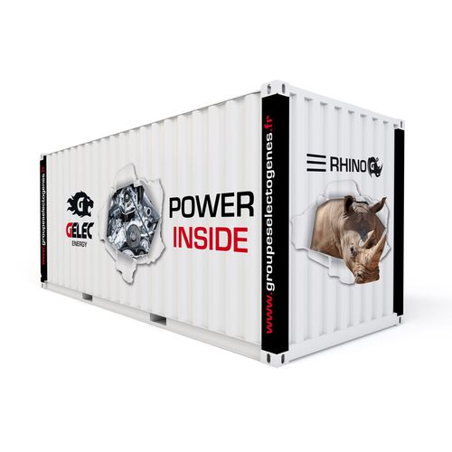 Gruppo elettrogeno diesel - RHINO-900YC - GELEC ENERGY - trifase / in containers / stazionario