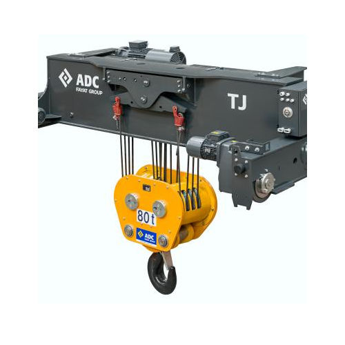 Paranco a cavo elettrico - TJ - ADC - compatto / con carrello ad altezza ridotta / birotaia