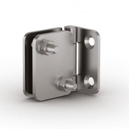 Cerniera in acciaio inossidabile - 52-1-4040 - PINET INDUSTRIE - avvitabile / 180° / per porta a vetri
