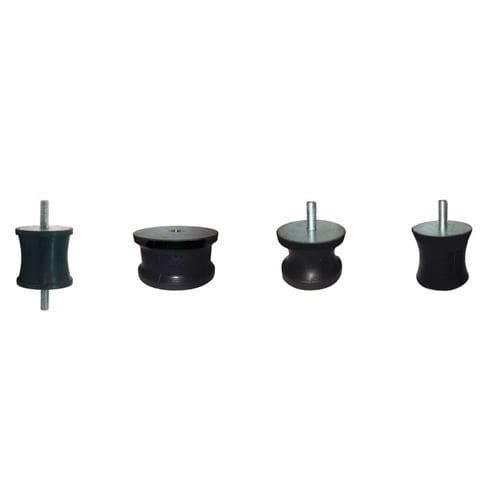 Supporto antivibrazione arrotondato - 1000 - LESOL - in elastomero / per macchine / filettato