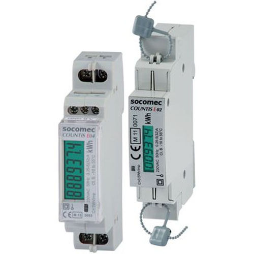 Contatore di energia elettrica monofase - COUNTIS E0x series  - SOCOMEC - su guida DIN / RS-485 / Modbus