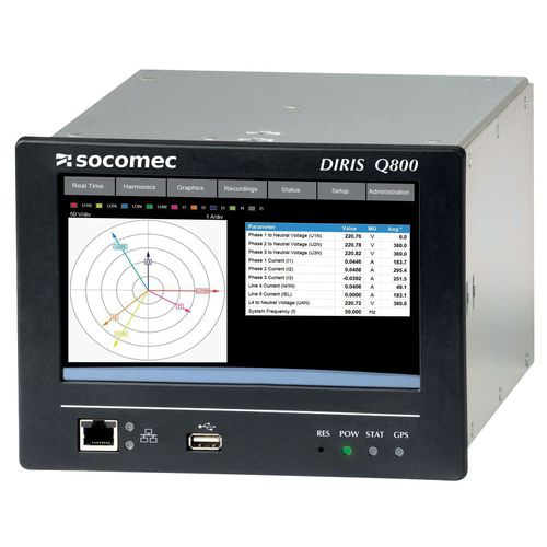 Apparecchio di misura di qualità di energia - DIRIS Q800 - SOCOMEC - parametri elettrici / differenziale / multifunzione