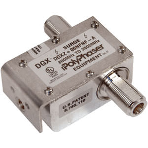 Limitatore di sovratensione di tipo 1 - DGXZ+06NFNF-A - PolyPhaser | Transtector - per cavo coassiale RF / di telecomunicazione / con bias-T