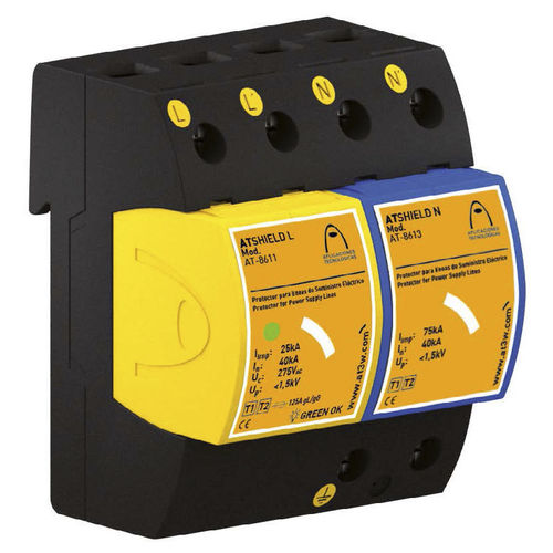 Limitatore di sovratensione di tipo 2 - ATSHIELD 230M - Aplicaciones Tecnológicas, S.A. - di tipo 1 / per alimentazione elettrica / contro le correnti transitorie