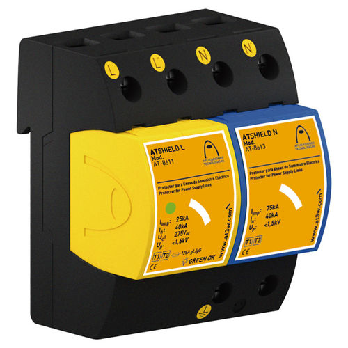 Limitatore di sovratensione di tipo 2 - ATSHIELD 130M - Aplicaciones Tecnológicas, S.A. - di tipo 1 / per alimentazione elettrica / con indicatore di guasti