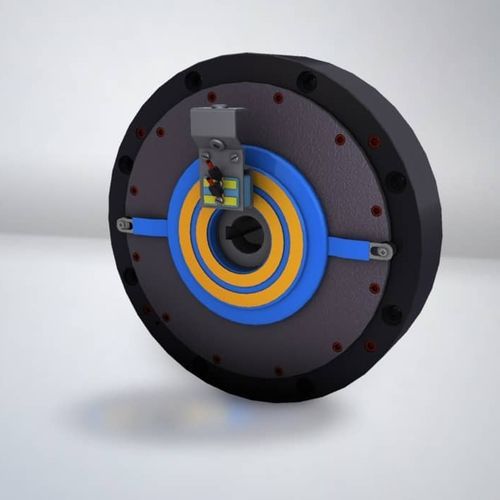 Freno e frizione a polvere - Merobel - EAT/ERAT - REDEX Group - elettromagnetico / per controllo del tensionamento / con supporto cuscinetti