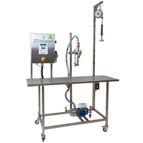 Riempitrice semiautomatica - STOPPIL - per bottiglie / per prodotti fitosanitari / per prodotti alimentari