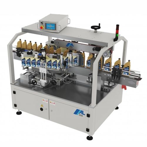 Etichettatrice automatica - ALLINE  - STOPPIL - per bottiglie / per prodotti chimici / per il settore cosmetico