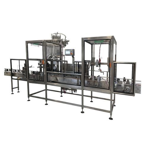 Riempitrice chiuditrice semiautomatica - STOPPIL - per flaconi / lineare / industriale
