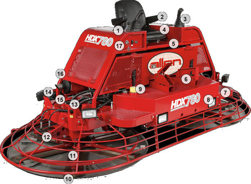Frattazzatrice meccanica uomo a bordo - TR HDX 780 - Allen Engineering Corporation