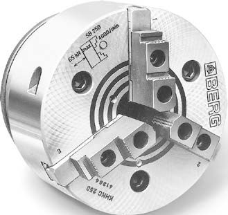 Mandrino automatico - KHNC series - Berg & Co. GmbH Spanntechnik - 3 ganasce / con foro passante / a pinza