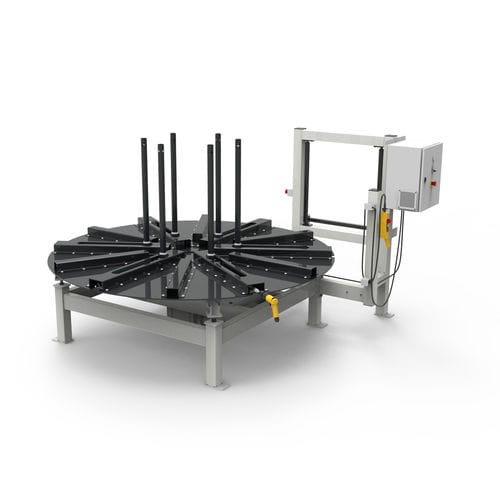 Avvolgitore-svolgitore per tubi flessibili - INDUSTRIAL DECOILER - TECHMAFLEX - per torrette / semiautomatico / a motore