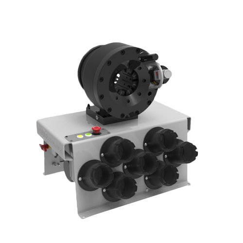 Pressa crimpatrice per tubi flessibili - V CRIMP 240 - TECHMAFLEX - per tubi flessibili idraulici / di connettori / semiautomatica