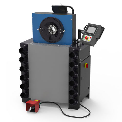 Pressa crimpatrice di connettori - P CRIMP 200 - TECHMAFLEX - per tubi flessibili / per tubi flessibili idraulici / per dado