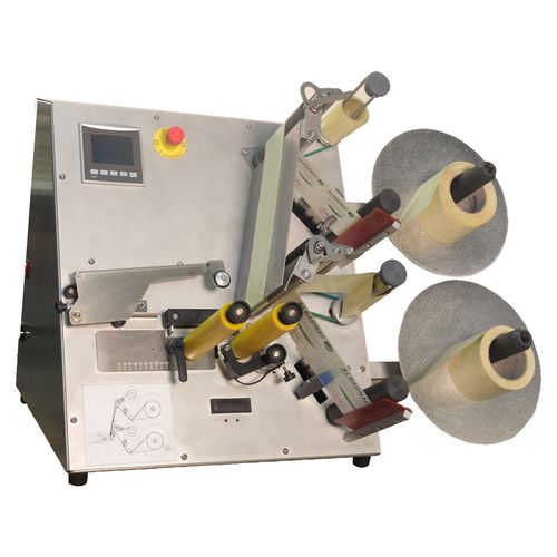 Macchina di etichettatura da tavolo - IRIS - Albagnac - semiautomatica / per bottiglie / per applicazione sulla parte superiore del prodotto