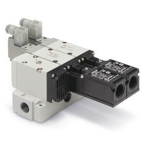 Distributore pneumatico a cassetto - VP54 series - SMC  - azionato tramite solenoide / a 3 vie / con ritorno a molla