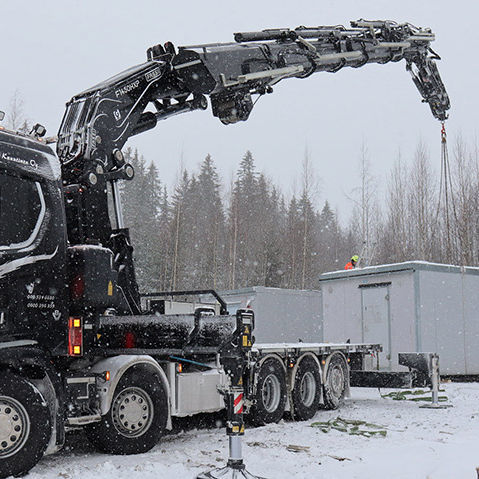 Gru montata su camion - F1450R-HXP TECHNO series - Fassi gru S.p.A - con braccio / per cantiere / di sollevamento
