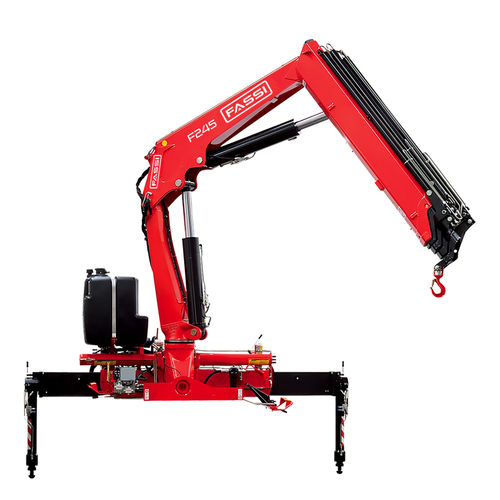 Gru montata su camion - F245A active - Fassi gru S.p.A - telescopica / per cantiere / di sollevamento
