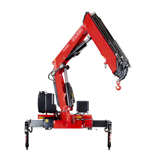 Gru montata su camion - F295A e-dynamic - Fassi gru S.p.A - con braccio articolato / per cantiere / di sollevamento