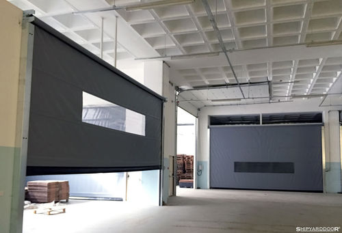 Porta ad avvolgimento - SHIPYARDDOOR (Hangar Door | High Speed Door) - in PVC / vetrata / industriale