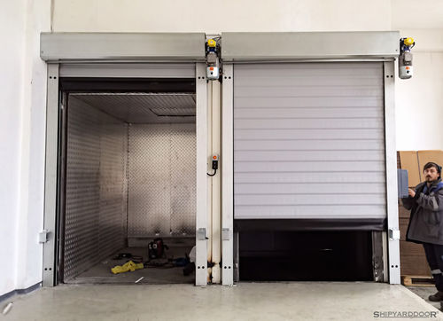 Porta ad avvolgimento - SHIPYARDDOOR (Hangar Door | High Speed Door) - in tessuto / rapida / isolata