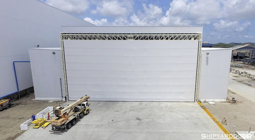 Porta ad impacchettamento - SHIPYARDDOOR (Hangar Door | High Speed Door) - in tessuto / per hangar / di grandi dimensioni