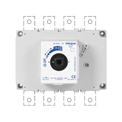 Interruttore-sezionatore unipolare - S6-0125__S0 - Telergon - 2 poli / DC / montato su binario elettrificato