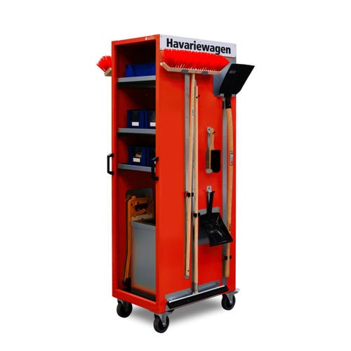 Carrello di pulizia - HVW 5000 - Apfel Metallverarbeitung GmbH - a ripiani / portarifiuti / con rotelle