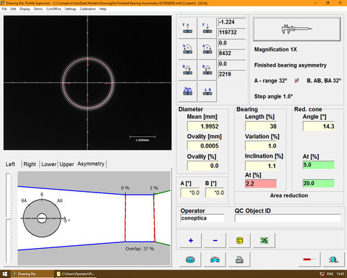 Software di controllo qualità - Drawing Die - Conoptica as - di monitoraggio della produzione / di produzione / Windows