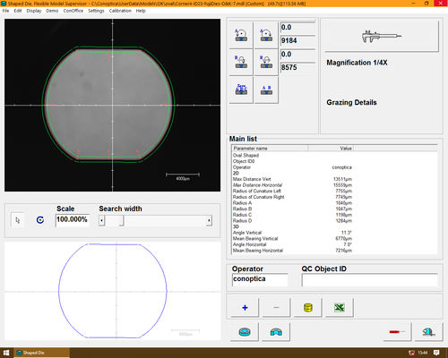 Software di analisi - Shaped Die - Conoptica as - di misura / per cavo / 3D