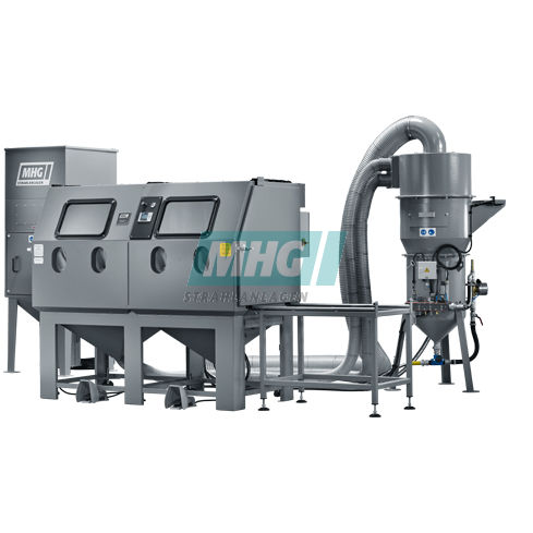 Cabina di sabbiatura manuale - SMG 100 DUO S/D - MHG Strahlanlagen GmbH - a pressione / doppia