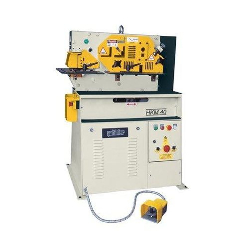 Punzonatrice-cesoia semiautomatica - HKM 40 - Sahinler Metal Makina End. A.S. - idraulica / per barre / per lamiere
