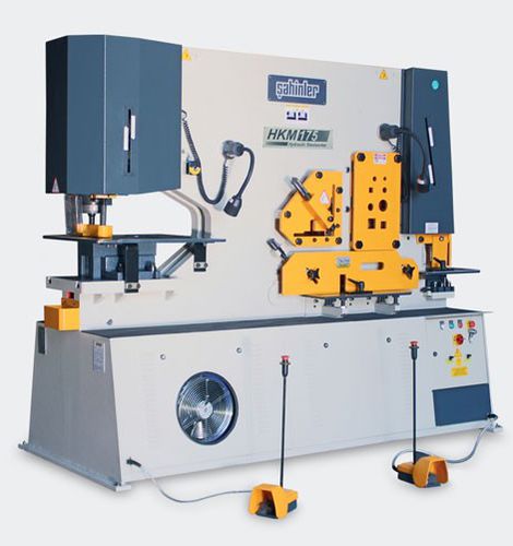Punzonatrice-cesoia semiautomatica - HKM 175 - Sahinler Metal Makina End. A.S. - idraulica / per barre / per lamiere