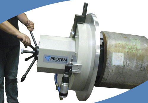 Smussatrice pneumatica - US450 - PROTEM - portatile / per estremità di tubi / a presa interna
