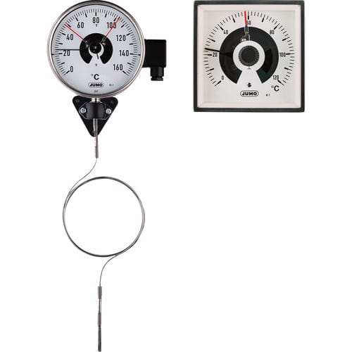 Termometro a contatto - 608425 series - JUMO GmbH & Co. KG - a dilatazione di gas con capillari / con quadrante / industriale