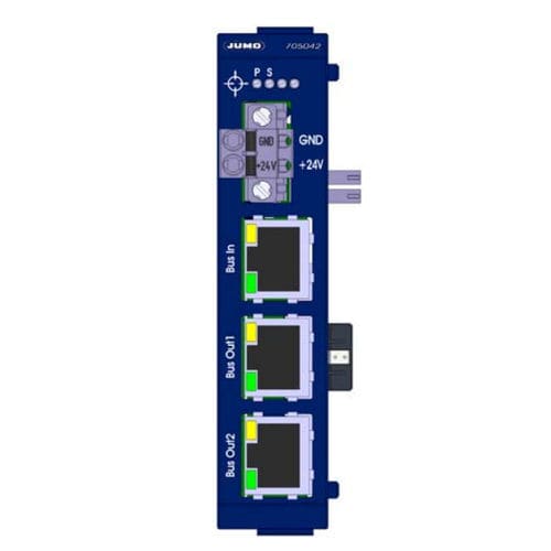 Router centralizzato - 705042 - JUMO GmbH & Co. KG - RJ45 / su guida DIN / 3 porte