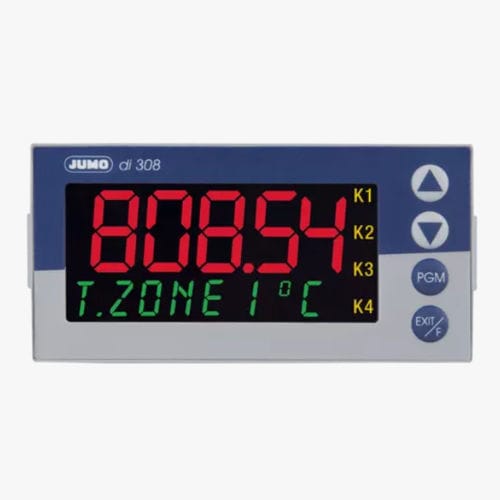 Indicatore di temperatura - di 308 - JUMO GmbH & Co. KG - di tensione / display LCD / ad ingresso analogico