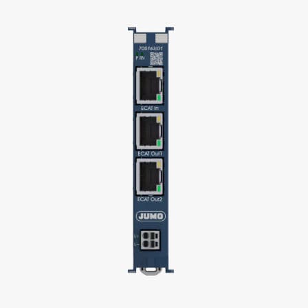Modulo di comunicazione EtherCAT - 705163 - JUMO GmbH & Co. KG - RJ45 / 3 porte / su guida DIN