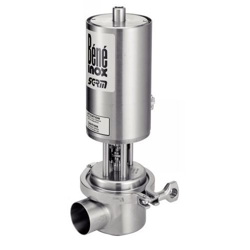Valvola a otturatore - 61331 - BENE INOX - a comando pneumatico / per liquidi alimentari e bevande / a sede