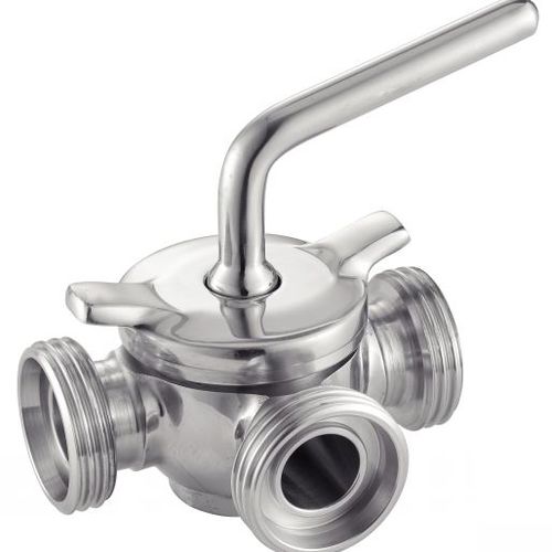 Valvola a maschio conico - 62384 - BENE INOX - manuale / per liquidi alimentari e bevande / filettata