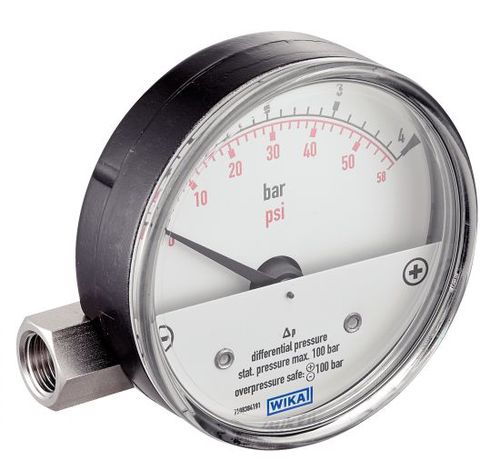 Manometro differenziale - 7330 - BENE INOX - con quadrante / filettato / in acciaio inossidabile