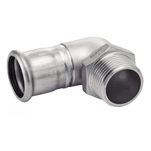 Raccordo idraulico - 41146 - BENE INOX - filettato / crimpabile / gomito a 90°