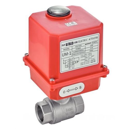 Valvola a sfera - 50053 - BENE INOX - con attuatore elettrico / di arresto / filettata