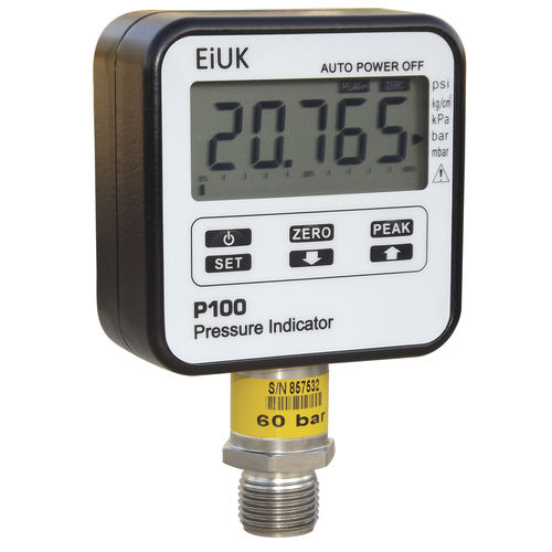 Manometro con display LCD - P100 series - Eurotron Instruments UK ltd - filettato / elettronico / di prova